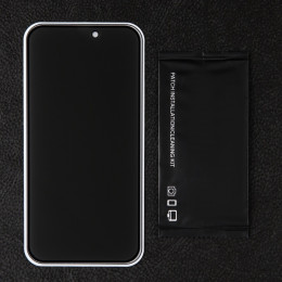 Защитное стекло для iPhone 15 Pro Max, антишпион, 9H, 0.33 мм, чёрное