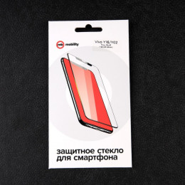 Защитное стекло mObility, для Vivo Y16/Y02, полный клей, чёрное