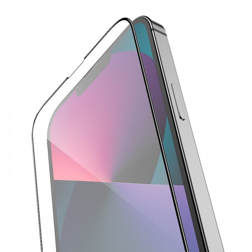 Защитное стекло Hoco G1, для iPhone 13 Pro Max, ПЭТ слой, анти отпечатки, чёрное Hoco