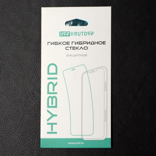 Защитное стекло Krutoff, для Tecno Spark 9 Pro, гибридное, гибкое, полный клей Krutoff