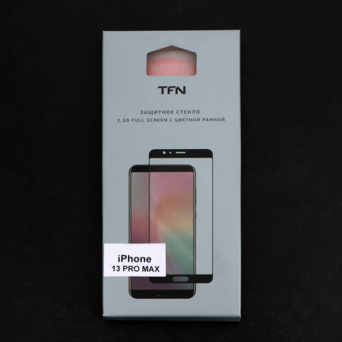 Защитное стекло 2.5D TFN для iPhone 13 Pro Max, полный клей, чёрное TFN