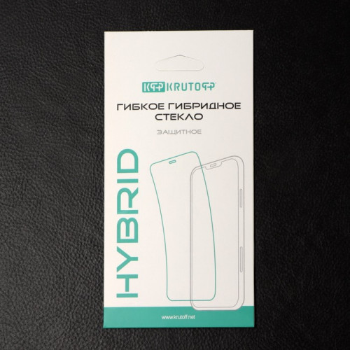Защитное стекло Krutoff, для Tecno POP 6 Pro, гибридное, гибкое, полный клей Krutoff