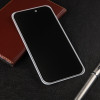Защитное стекло для iPhone 15 Pro, антишпион, 9H, 0.33 мм, чёрное (производитель не указан)