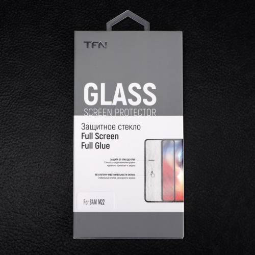Защитное стекло 2.5D TFN для Samsung M22, полный клей, чёрная рамка TFN