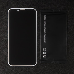 Защитное стекло для iPhone 13 mini, антишпион, 9H, 0.33 мм, чёрное