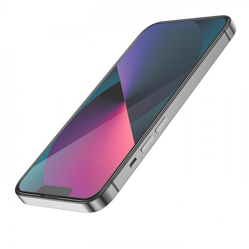 Защитное стекло Hoco G1, для iPhone 13 mini, ПЭТ слой, анти отпечатки, чёрное Hoco