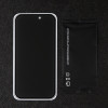 Защитное стекло для iPhone 15 Pro, антишпион, 9H, 0.33 мм, чёрное (производитель не указан)