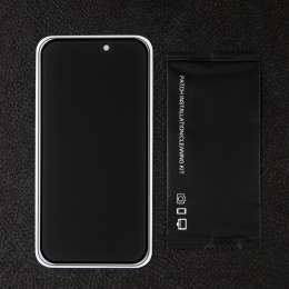 Защитное стекло для iPhone 15 Pro, антишпион, 9H, 0.33 мм, чёрное