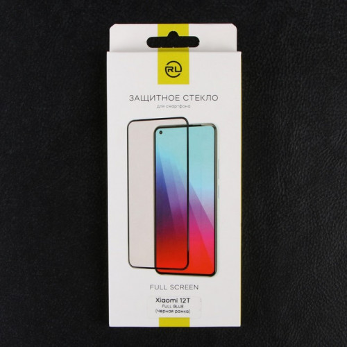 Защитное стекло mObility, для Xiaomi 12T, полный клей, черное Red Line