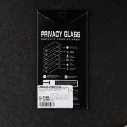 Защитное стекло для iPhone 13 Pro Max/14 Plus, антишпион, 9H, 0.33 мм, чёрное