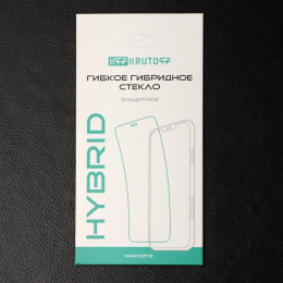 Защитное стекло Krutoff, для Xiaomi Poco M4 5G, гибридное, гибкое, полный клей