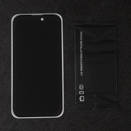 Защитное стекло для iPhone 14 Pro, антишпион, 9H, 0.33 мм, чёрное