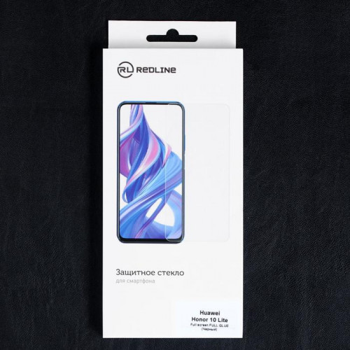 Защитное стекло Red Line для Huawei Honor 10 lite, Full Screen, полный клей, чёрная рамка Red Line