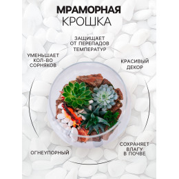 Мраморная крошка «Рецепты Дедушки Никиты», отборная, белая, фр 10-20 мм, 2 кг