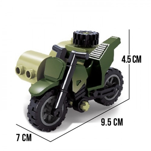 Конструктор Армия «Мотоцикл с коляской», 25 деталей UNICON