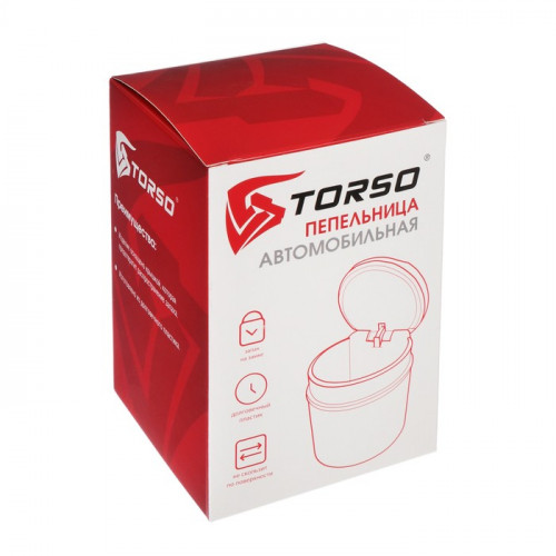 Пепельница для авто 10×7 см, черный TORSO