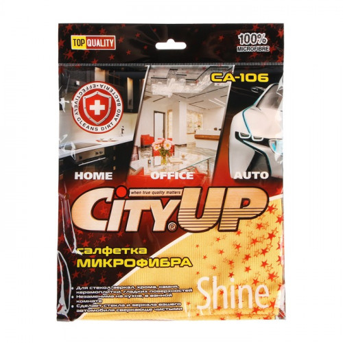 Салфетка микрофибра CityUP, СА-106, 35 х 40 см CityUP