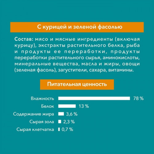 Влажный корм Purina One для стерилизованных кошек, курица/фасоль, 75 г Purina ONE
