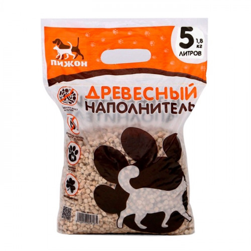 Наполнитель древесный «Пижон» 5 л Пижон