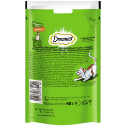 Лакомство Dreamies для кошек, курица и кошачья мята, 60 г