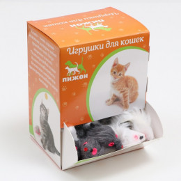 Игрушка для кошек «Мышь малая», 5 см, фасовка 60 шт., микс цветов