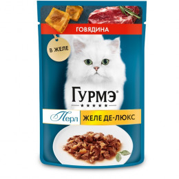 Влажный корм Gourme Perle для кошек, говядина, в желе, 75 г