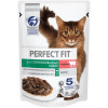 Влажный корм Perfect Fit для стерилизованных кошек, говядина, пауч, 75 г Perfect Fit
