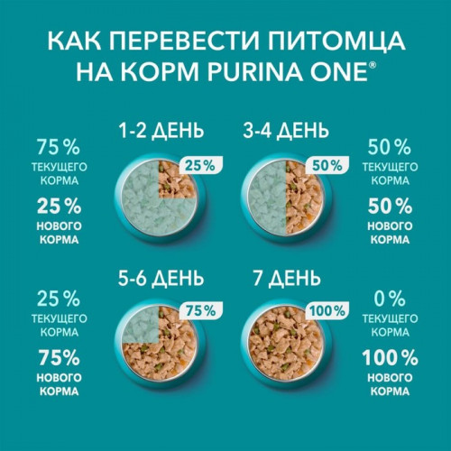 Влажный корм Purina One для домашних кошек, курица/морковь, 75 г Purina ONE