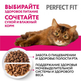 Влажный корм Perfect Fit для стерилизованных кошек, курица, пауч, 75 г