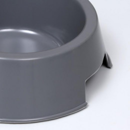 Миска пластиковая двойная 29.5×16.5×5 см, серая