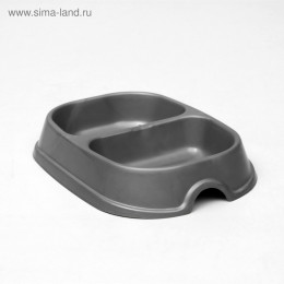 Миска 2×200 мл, серая