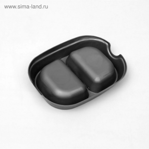 Миска 2×200 мл, серая (производитель не указан)