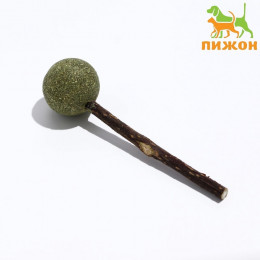 Игрушка для кошек из кошачьей мяты «Леденец» на палочке из мататаби, 13 см