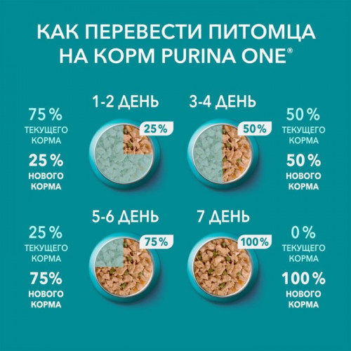 Влажный корм Purinа One для кошек, курица/морковь, 75 г Purina