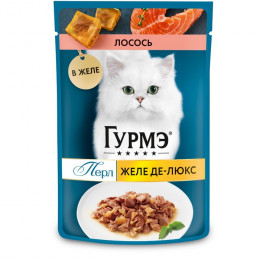 Влажный корм GOURMET PERLE для кошек, лосось, в желе, 75 г