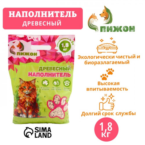 Наполнитель древесный «Пижон» 5 л Пижон