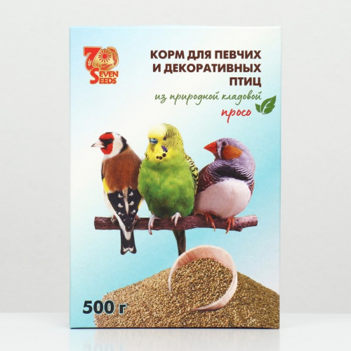 Корм Seven Seeds для птиц, просо, 500 г Seven Seeds