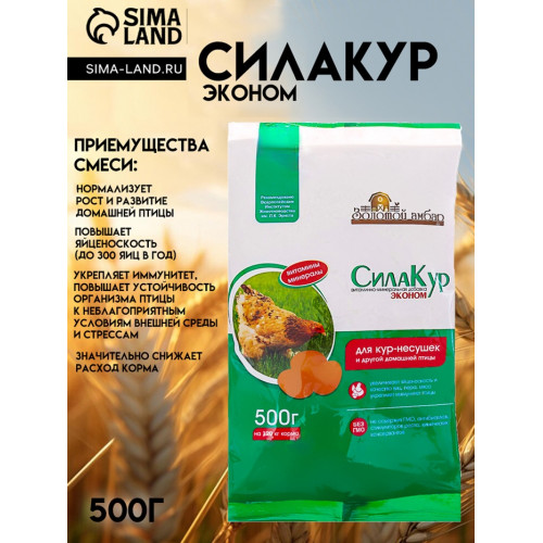 Премикс «Сила кур Эконом», пакет, 500 г ЗОЛОТОЙ АМБАР
