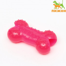 Игрушка жевательная суперпрочная «Кость малая», 8.5 см, розовая
