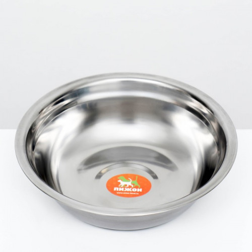 Миска металлическая эконом, 1.2 л, 23×6 см Пижон