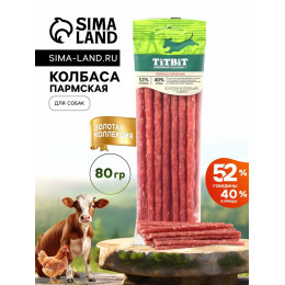 Колбаса пармская TitBit «Золотая коллекция» для собак, 80 г