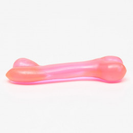 Игрушка жевательная «Косточка классическая», прозрачная, PVC, 12.3 см, красная