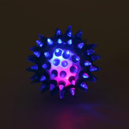 Мяч светящийся для животных малый, TPR, 4.5 см, голубой
