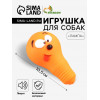 Игрушка пищащая «Лампочка» для собак, 10.5×6 см, оранжевая Пижон