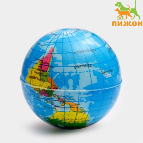 Мячик зефирный «Карта мира», 6.3 см, микс цветов Пижон