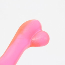 Игрушка жевательная «Косточка классическая», прозрачная, PVC, 12.3 см, красная