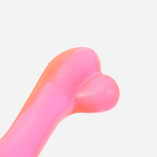 Игрушка жевательная «Косточка классическая», прозрачная, PVC, 12.3 см, красная Пижон